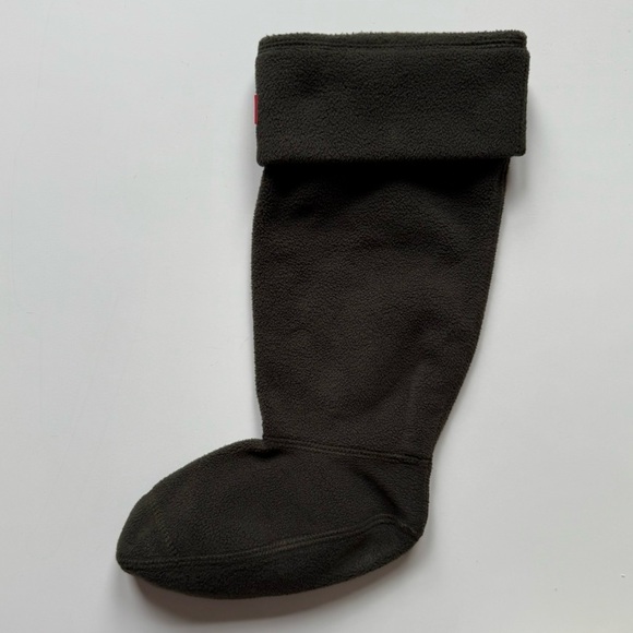 Hunter Womens Fleece Tall Cuff Boot Socks for Hunter Rain Boots, Dark Olive - M - Picture 8 of 14